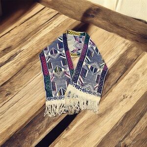 Colorful Geometric Patterned Scarf